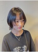外ハネレイヤー ウルフボブ　ダークアッシュ【20代/30代/40代】