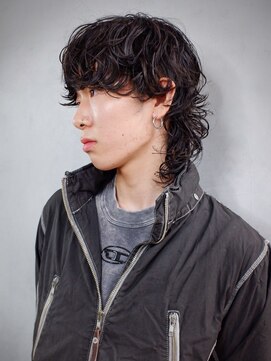 アイティーバイアルバム 下北沢店(IT by ALBUM) ブルーブラックフェザーパーマスパイキーショート_ba513641