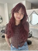 1ブリーチからつくるベリーピンク♪