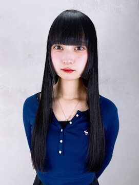 アルバム 銀座(ALBUM GINZA) ロングおくれ毛グレージュ暗めカラー前髪カット_F1043