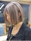 渋谷ミルクティーベージュハイトーンカラーヘーゼルベージュ30代