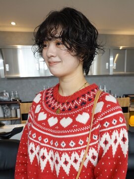 ジュール(JOULE'S) ショートボブパーマ/ショートボブ/伸ばしかけパーマ/黒髪