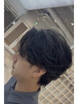 フィフスパーク(fifth PARK) 渋谷men'sフェザーパーマfifthセンターパートメンズパーマ毛流れ