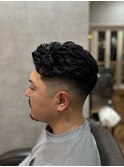 MEN’S HAIR/サーフカール/刈り上げセンターパート/印西市