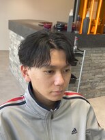 ブラック(BLACK) センターパート