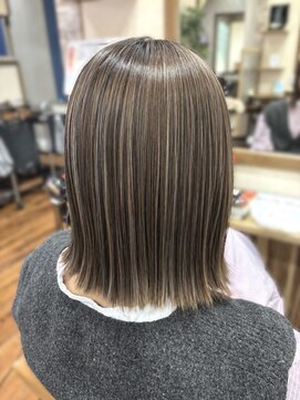 グランヘアー 大町店(GRANHAIR) グレージュ大人ハイライト