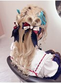 レースアップ×ハートハーフツイン