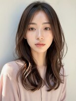 ビーポッシュ ジャスパー店(Be Posh) 艶カラーベージュ小顔カット透明感レイヤーロング夏カラー