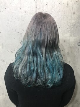 サロンドミルク 原宿(salon de MiLK) サロンドミルク　デザインカラー　ターコイズブルー