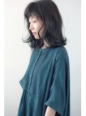 『noine＊sasaki』クセ毛風柔らかミディアム×ダークアッシュ