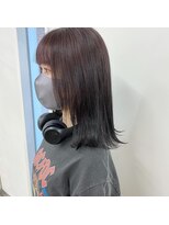 キー(kii) パープル ミディアム 顔周りカット 福岡 天神 今泉 薬院