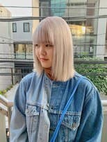 アルカナ 明治神宮前原宿(ARCANA)&nbsp;ホワイトカラー　ホワイトブロンド　ミルクティーベージュ　ボブ