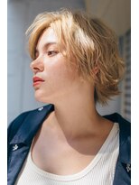 ピズム(PISM)&nbsp;ホワイトミルクティー/ボブウルフ/前髪なしショート