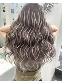 パールアッシュグレージュ×シールハイライト