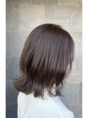 #くびれロブ #明るめグレージュ