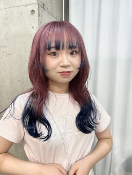 ラニヘアサロン(lani hair salon) デザインカラー/ピンク×ブルー
