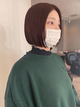 コト 福井大和田店(coto) 福井　大和田　レッドブラウン　ボブ　内巻きボブ　20 30代