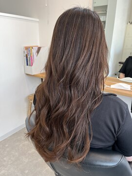 グリーン(green) ロングコテ巻きスタイル