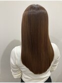 ベージュロング×酸熱トリートメント