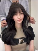 レイヤーロング/韓国レイヤー ショコラブラウンオリーブベージュ