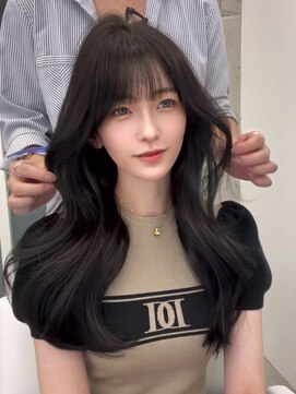 アイシー 表参道(ICY) レイヤーロング/韓国レイヤー ショコラブラウンオリーブベージュ