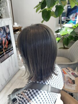 アンソル オブ リシェール(N'SOL of RICHAIR) 黒髪/ボブルフ/ネビージュ/小顔/ワンレン/髪質改善/前髪