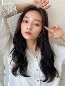 パシフィックダズールコパン(Pacific Dazzle copain) ★小顔前髪ワンカールくびレイヤーカット黒髪ストレート