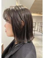 ナンバースリー 溝の口店(Number Three)&nbsp;肩ライン切りっぱなしボブ【N°3溝の口】