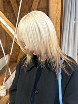 ヲタク(wotaku.)&nbsp;ホワイトブロンドエンドカラールーツカラー裾カラーインナー金髪