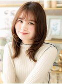 前髪パーマレイヤーカットミディアムウルフh3戸頭20代30代40代
