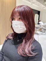 コンティロミー(CONTI ROMMY.) レイヤーカット◎ハッシュカット◎チェリーレッドバーガンディ◎