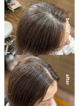ヘアースタジオ ゼン カロン(Hair studio Zen kalon) ココアブラウン×ミニマルボブ白髪ぼかし脱白髪染め30代40代50代