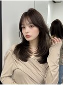 20代30代大人可愛いセミロングレイヤー顔周り原宿ブリーチなし