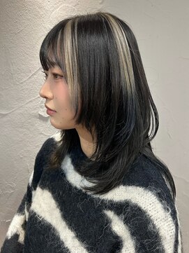 マーレ(MARLE./) セクションカラーのロングウルフ