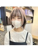 ミディアムレイヤーカット/髪質改善/韓国/前髪/新宿/ブリーチ