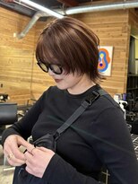 ラロ(raro)&nbsp;オレンジブラウンウルフボブ