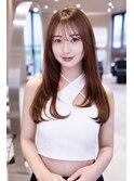 大人ガーリー似合わせカット/レイヤーカット/ダークアッシュ