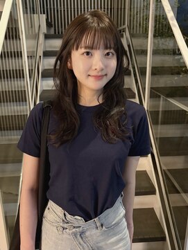 オブ ヘアー 自由が丘 ウエスト(Of HAIR WEST) グレージュカラー ミディアムレイヤー 韓国ボブ 韓国レイヤー