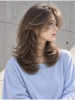 ダル 渋谷/表参道(DAL.)&nbsp;レイヤーカット/ダークグレージュ/ハッシュカット/前髪