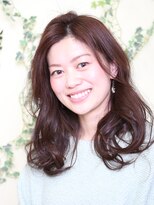 オーガニックサロン フェイス 梅田店(organic salon face)&nbsp;弾むウェーブ♪ワンサイドちらみせ美人度upヘア