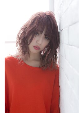 ミエル ヘア 新宿(miel hair) ミデイアムピンクベージュ