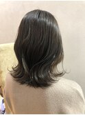 ツヤ髪韓国風レイヤースタイル