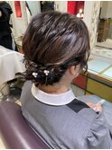 お着物にもオススメゆるふわ編み込みアップスタイル