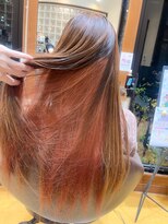 ヘア ショップキャリー&nbsp;ちらっとピンク！インナーカラーwith髪質改善トリートメント