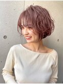マチルダボブ/ピンクベージュ/インナーグレージュ[自由が丘駅]