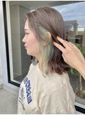 20代30代大人可愛い艶感ライムグリーンイヤリングカラー
