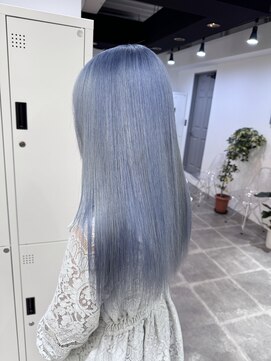 ペレ 栄店(PELE) デザインカラー/レイヤーカット/ウェットヘア/オリーブベージュ