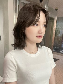 サイン 表参道(SIGN) 韓国ヘアグレージュカラーブリーチ無し髪質改善ボブレイヤーボブ