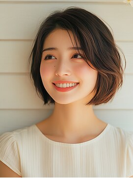 フレア 心 武庫之荘(flare) ★前髪イメチェンこなれミディレイヤーボブウルフネビージュ小顔