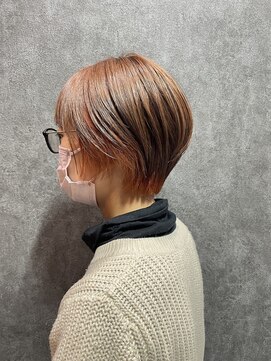 ブランカヘアー 刈谷(BLANCA HAIR) オレンジインナー×ショートヘア
